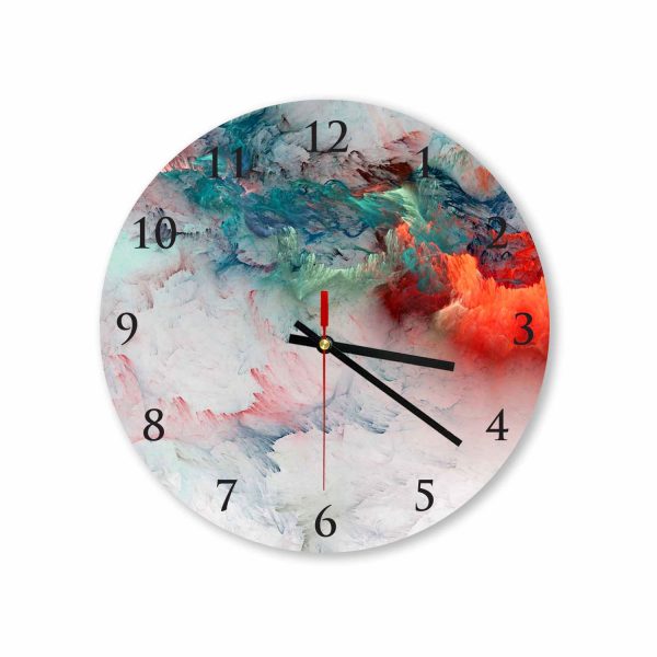 BLUE RED CLOUDS ABSTRACT ACRYLIC WALL CLOCK | #30